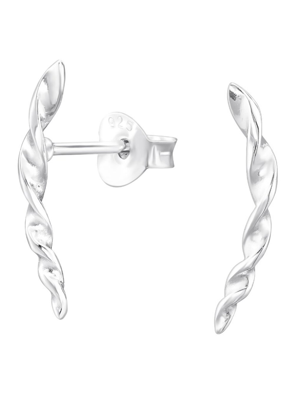 Sterling Silver Twisted Stud Earrings